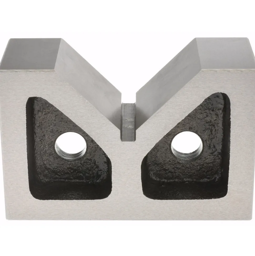 V-Block: 2-3/16" Max Capacity, 90° V Angle