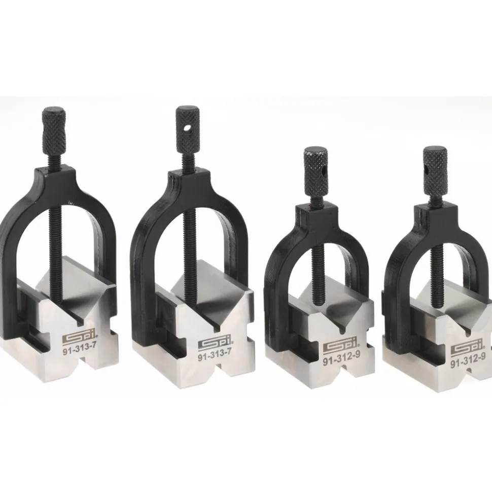 V-Block Set: 1 & 1-1/2" Max Capacity, 90° V Angle