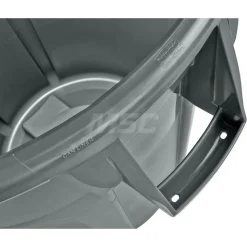 Vented BRUTE 10 gal Round Trash Can, Gray