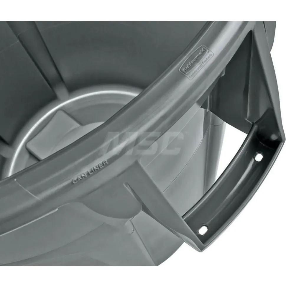 Vented BRUTE 10 gal Round Trash Can, Gray