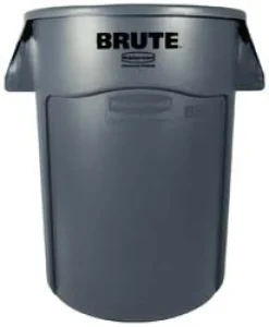 Vented BRUTE 10 gal Round Trash Can, Gray