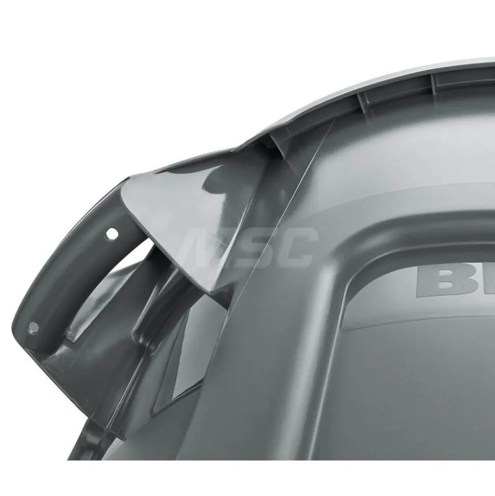 Vented BRUTE 10 gal Round Trash Can, Gray