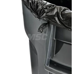 Vented BRUTE 10 gal Round Trash Can, Gray