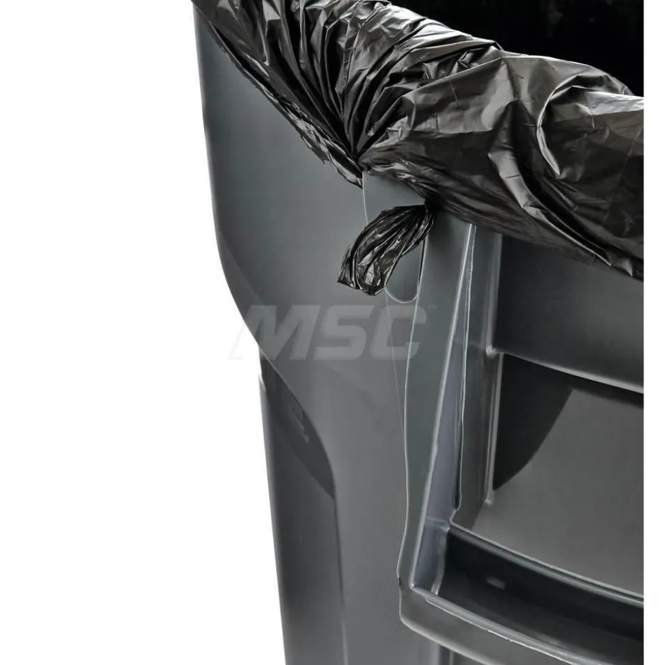 Vented BRUTE 10 gal Round Trash Can, Gray