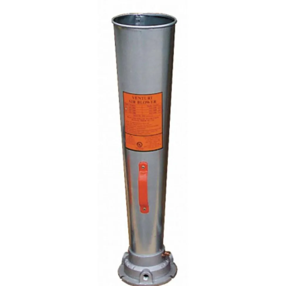 Venturi Style Pneumatic Blowers; SCFM @ 40 PSIG (Air Consumed): 35; SCFM @ 60 PSIG (Air Consumed): 45; SCFM @ 80 PSIG (Air Consumed): 62; Horn Material: Galvanized Steel; NPT Size (Inch): 1/2; Overall Length: 32.12 in; Face Dia: 7.37 in; Base Slot Dia: 0.31 in