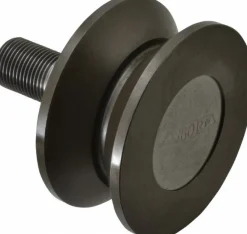 V-Groove Cam Follower: 3-1/2" Roller Dia, 1.687" Roller Width, 2" Stud Length