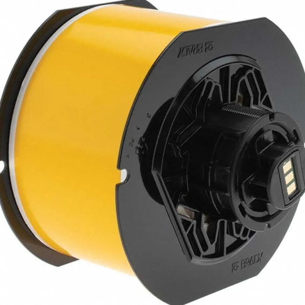 Vinyl Label: 2-1/4" Wide, 100' Foot Long, Yellow