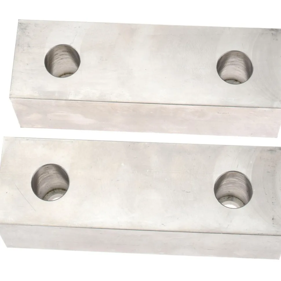 Vise Jaw: 6.13" Wide, 2" High, 2.0000" Thick, Flat