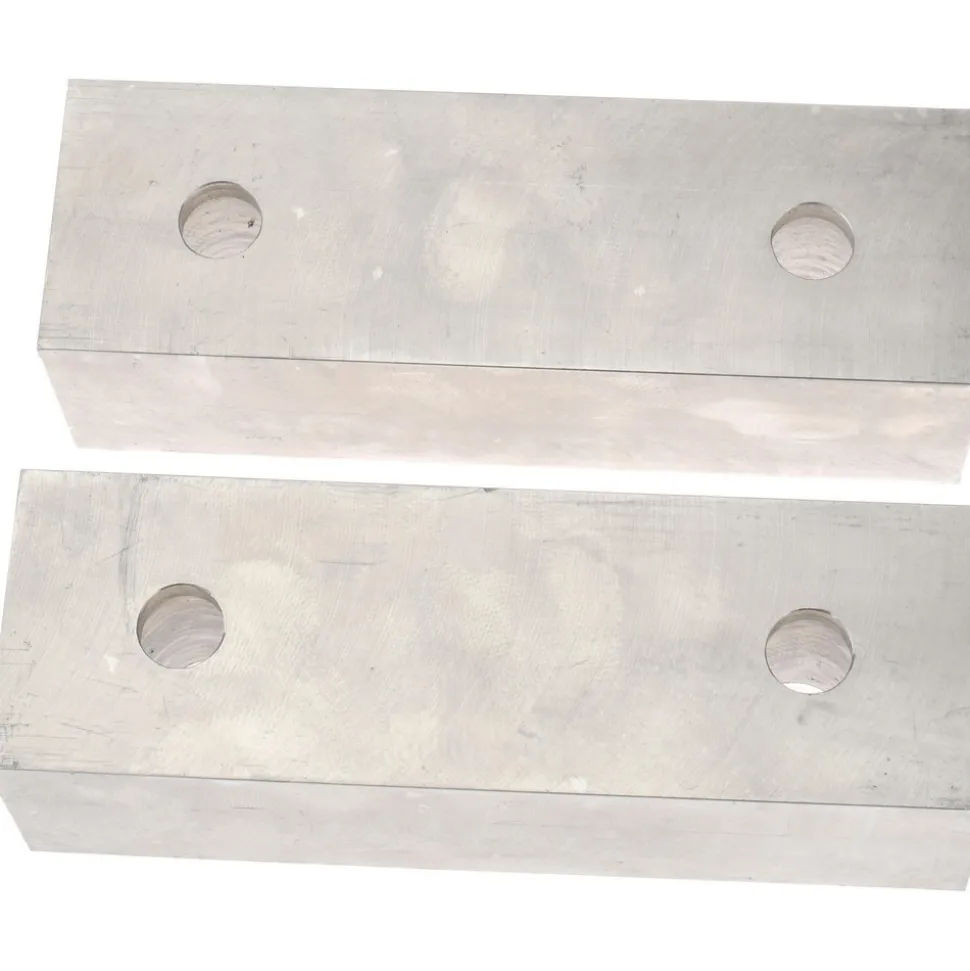 Vise Jaw: 6.13" Wide, 2" High, 2.0000" Thick, Flat