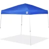 Vista Shelter: 10' x 10' Royal Blue Canopy, White Steel Slanted Leg Frame, 11' 2" Center Height