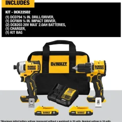 20.00 Volt Cordless Tool Combination Kit