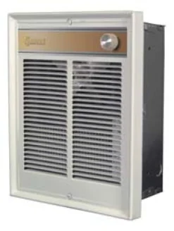 120 Volt, 1,500, 750 Watt, 65 CFM, 5,120 Max Btu, Wall Heater