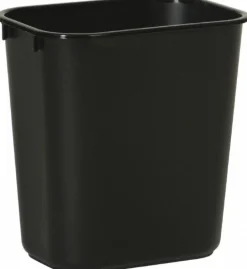 Wastebasket, Small, 13 Qt, Black