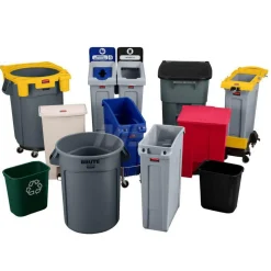 Wastebasket Trash Container, 41 Qt, Black