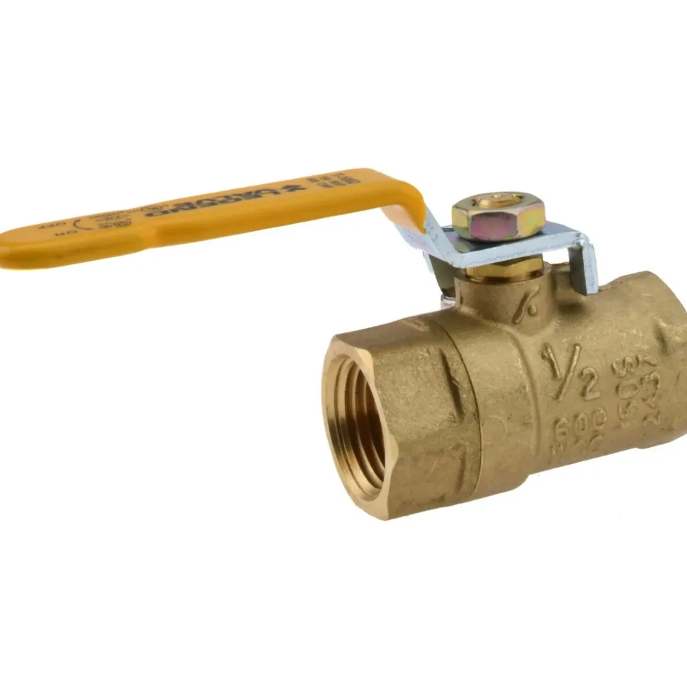 2-Way Manual Ball Valve: 1/2" Pipe, Full Port