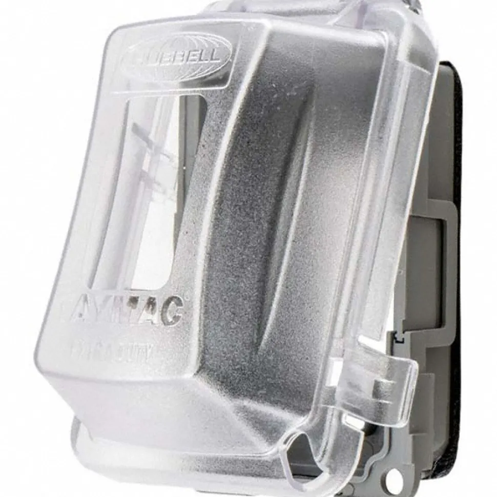 Weatherproof Box Covers; Electrical Box Shape: Rectangle; Number Of Outlets: 1; Resistance Features: Weather-Resistant; Housing Material: Polycarbonate; Overall Length: 5.9000 in; Recommended Environment: Wet Location; Overall Width: 4.1800 in; Housing Color: Black