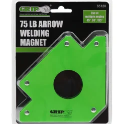 Welding Magnet: 75 lb Capacity, Arrow, 45, 90 & 135 deg Holding Angle