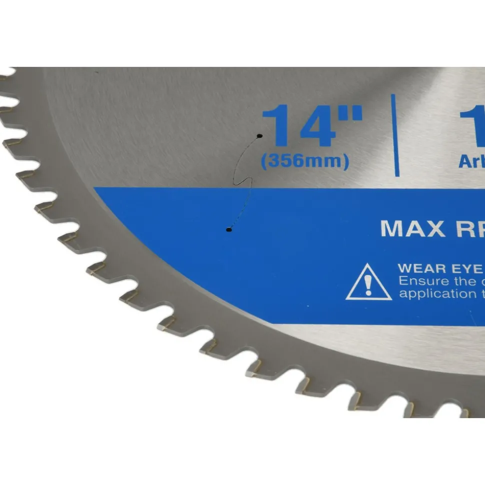 Wet & Dry Cut Saw Blade: 14" Dia, 1" Arbor Hole, 0.0906" Kerf Width, 66 Teeth