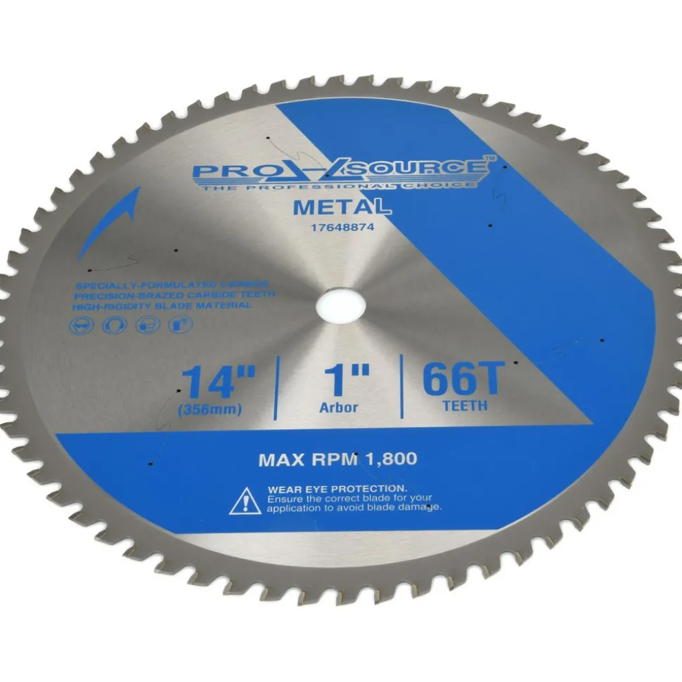 Wet & Dry Cut Saw Blade: 14" Dia, 1" Arbor Hole, 0.0906" Kerf Width, 66 Teeth