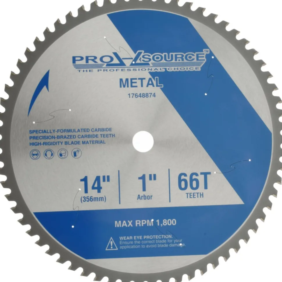 Wet & Dry Cut Saw Blade: 14" Dia, 1" Arbor Hole, 0.0906" Kerf Width, 66 Teeth