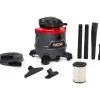 Wet/Dry Vacuum: Electric, 16.0 gal, 6.5 hp, 12 Amp