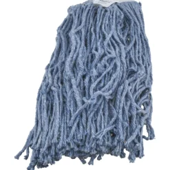 Wet Mop Cut: Clamp Jaw, Large, Blue Mop, Blended Fiber
