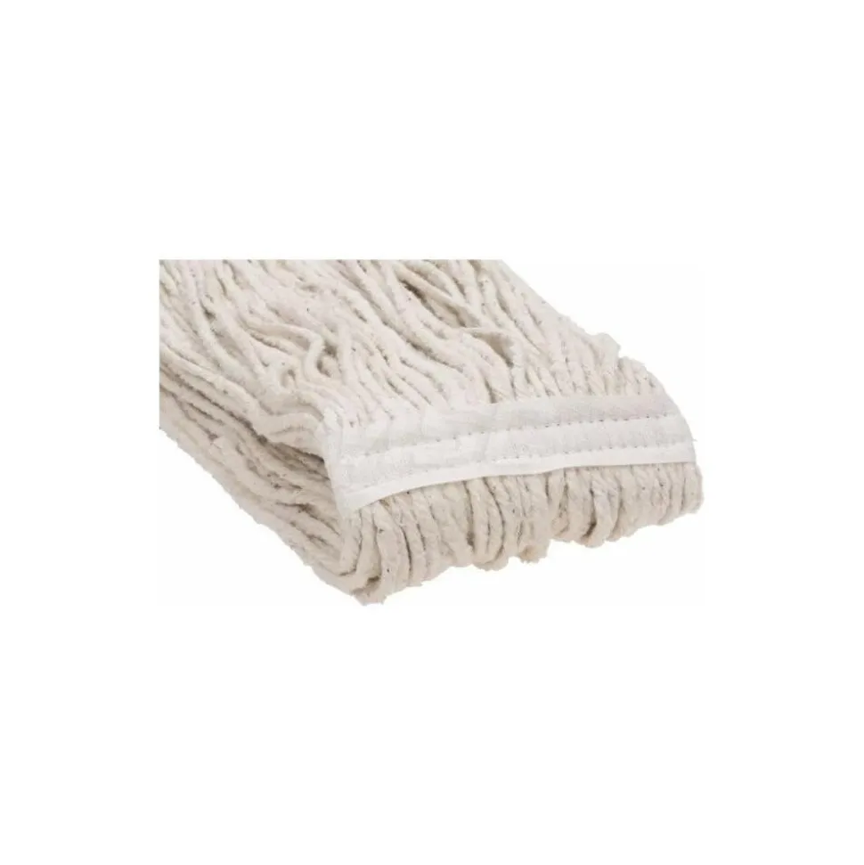 Wet Mop Cut: Clamp Jaw, Large, White Mop, Cotton