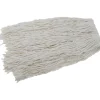 Wet Mop Cut: Clamp Jaw, Large, White Mop, Rayon