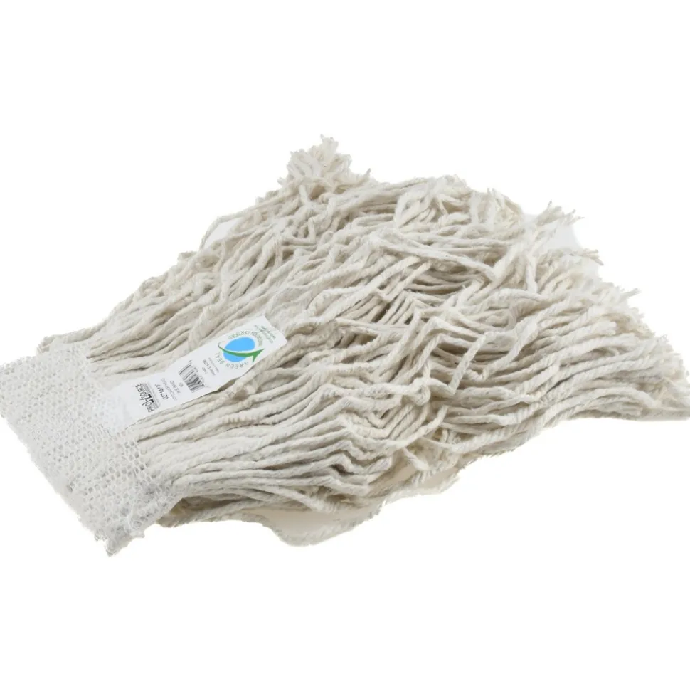 Wet Mop Cut: Clamp Jaw, Large, White Mop, Cotton