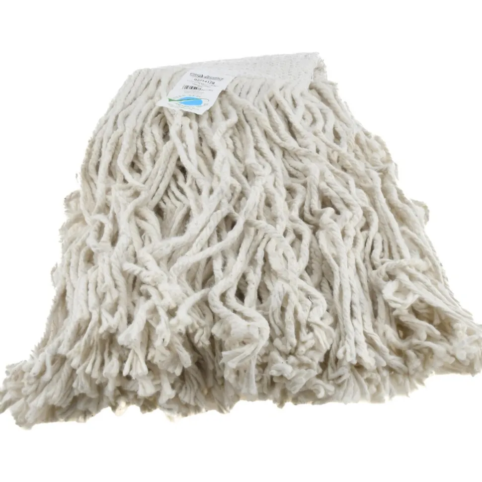 Wet Mop Cut: Clamp Jaw, Large, White Mop, Cotton