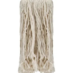 Wet Mop Cut: Clamp Jaw, Medium, White Mop, Cotton