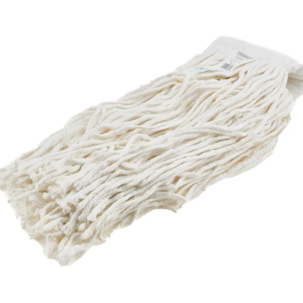 Wet Mop Cut: Clamp Jaw, Small, White Mop, Cotton