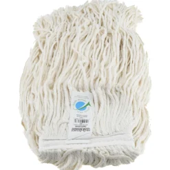 Wet Mop Cut: Clamp Jaw, X-Large, White Mop, Rayon