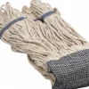 Wet Mop Loop: Clamp Jaw, Large, White Mop, Cotton