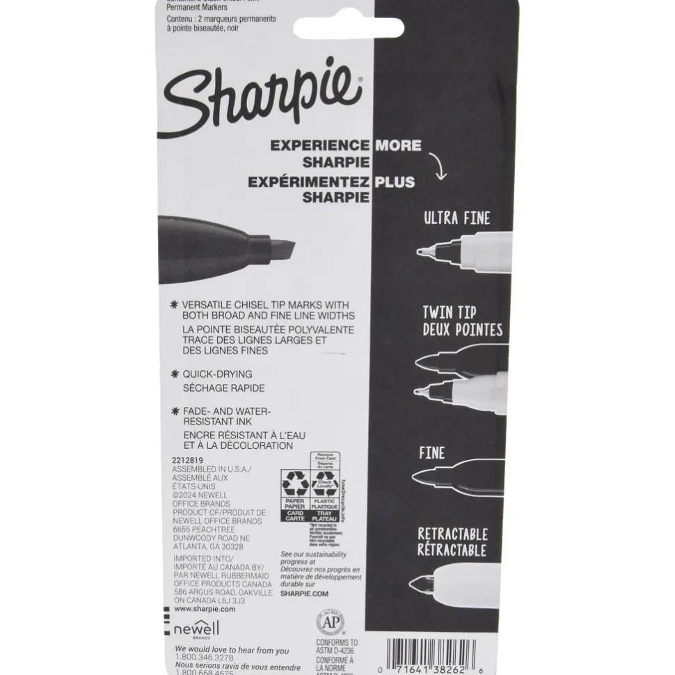 Wet Surface Pen: Black, AP Non-Toxic, Chisel Tip
