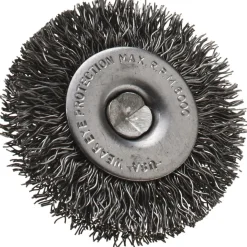 Wheel Brush: 2" Wheel Dia, 1/4" Face Width, 0.0140" Wire Dia, Crimped