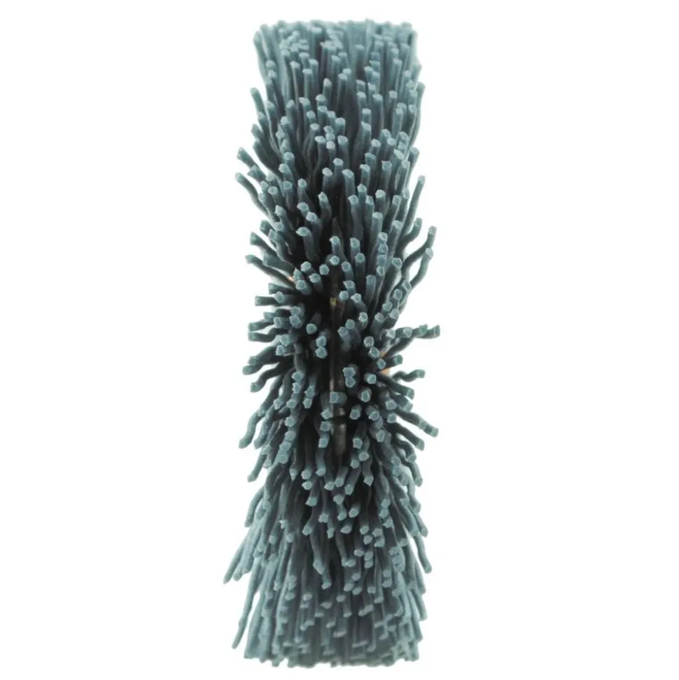Wheel Brush: 2" Wheel Dia, 3/8" Face Width, 0.0220" Wire Dia, Crimped