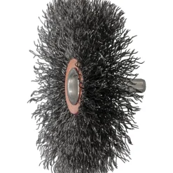 Wheel Brush: 3" Wheel Dia, 1/2" Face Width, 0.0118" Wire Dia, Crimped