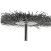 Wheel Brush: 3" Wheel Dia, 1/4" Face Width, 0.0140" Wire Dia, Crimped