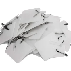 50 White Key Tags For Key Cabinets