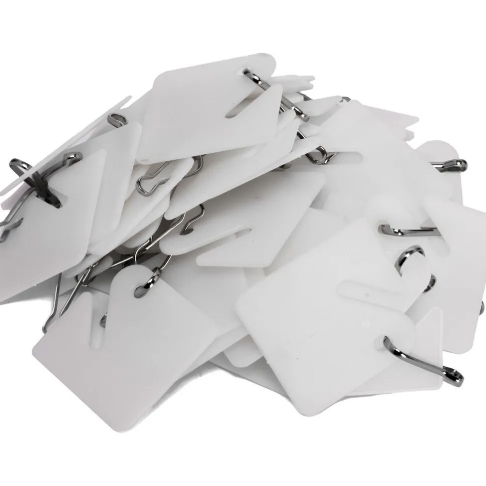 50 White Key Tags For Key Cabinets
