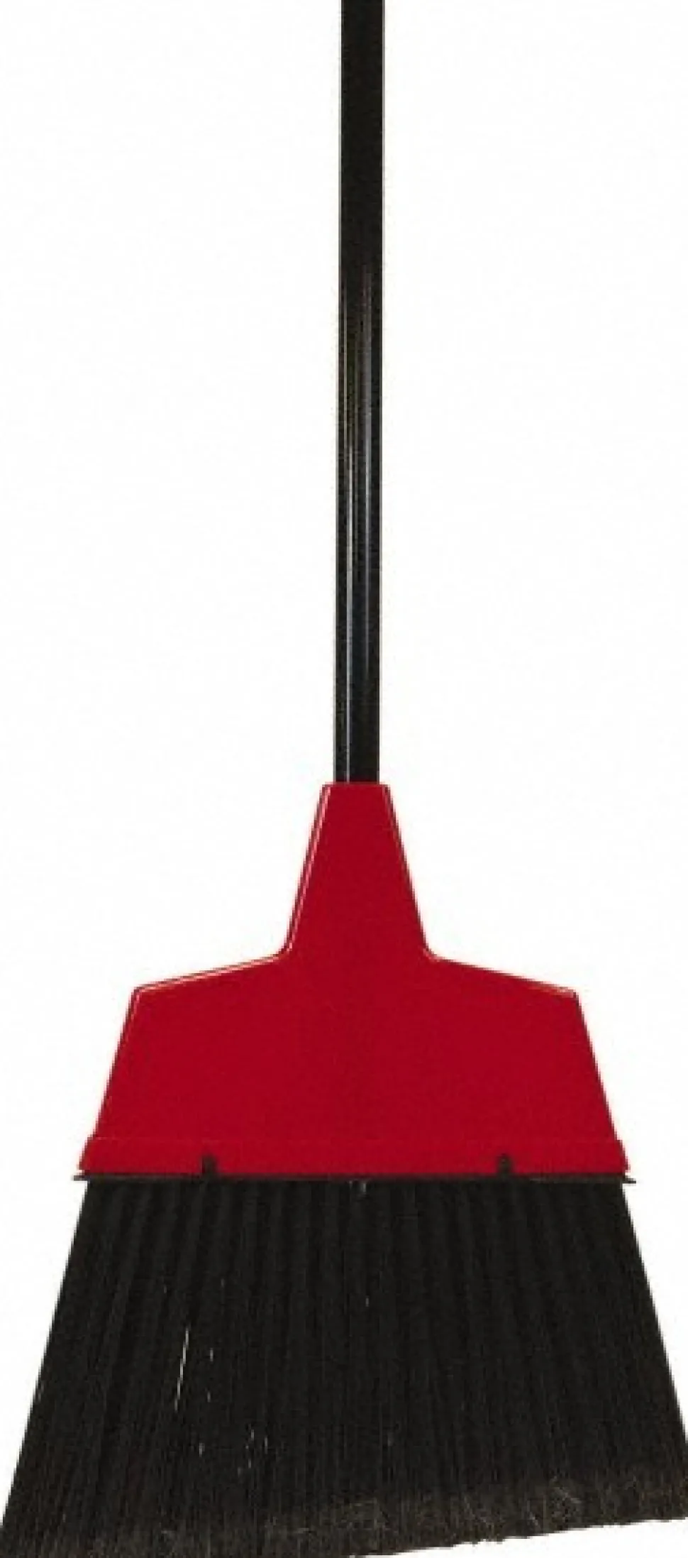 11" Wide, Black Synthetic Bristles, 48" Metal Handle, Angled Broom