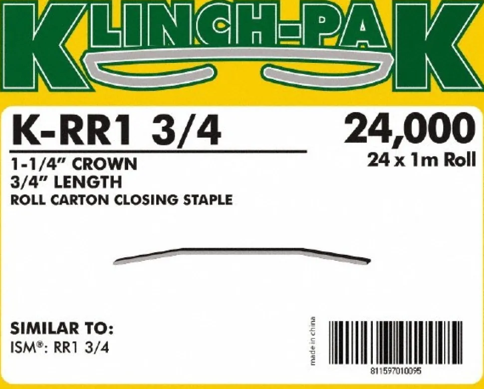 Wide Crown Construction Staple: 1-1/4" Wide, 3/4" Long