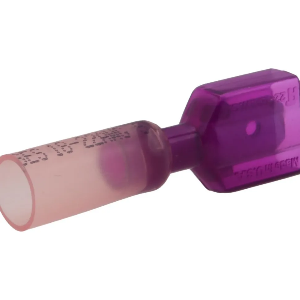 1/4" Wide, Heat Shrink & Polyolefin Insulation, Male Tab Terminal