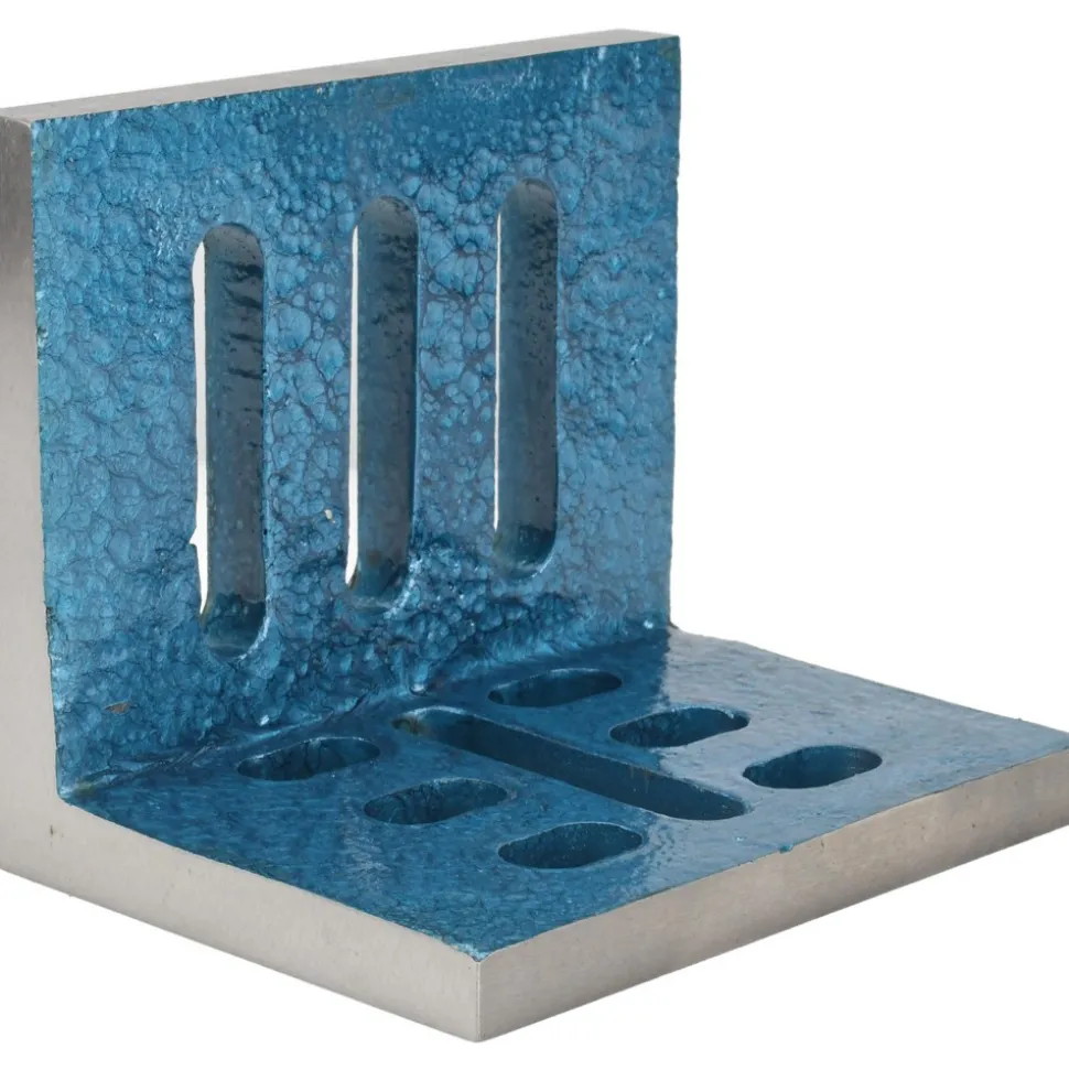 6" Wide x 4-1/2" Deep x 5" High Cast Iron Partially Machined Angle Plate