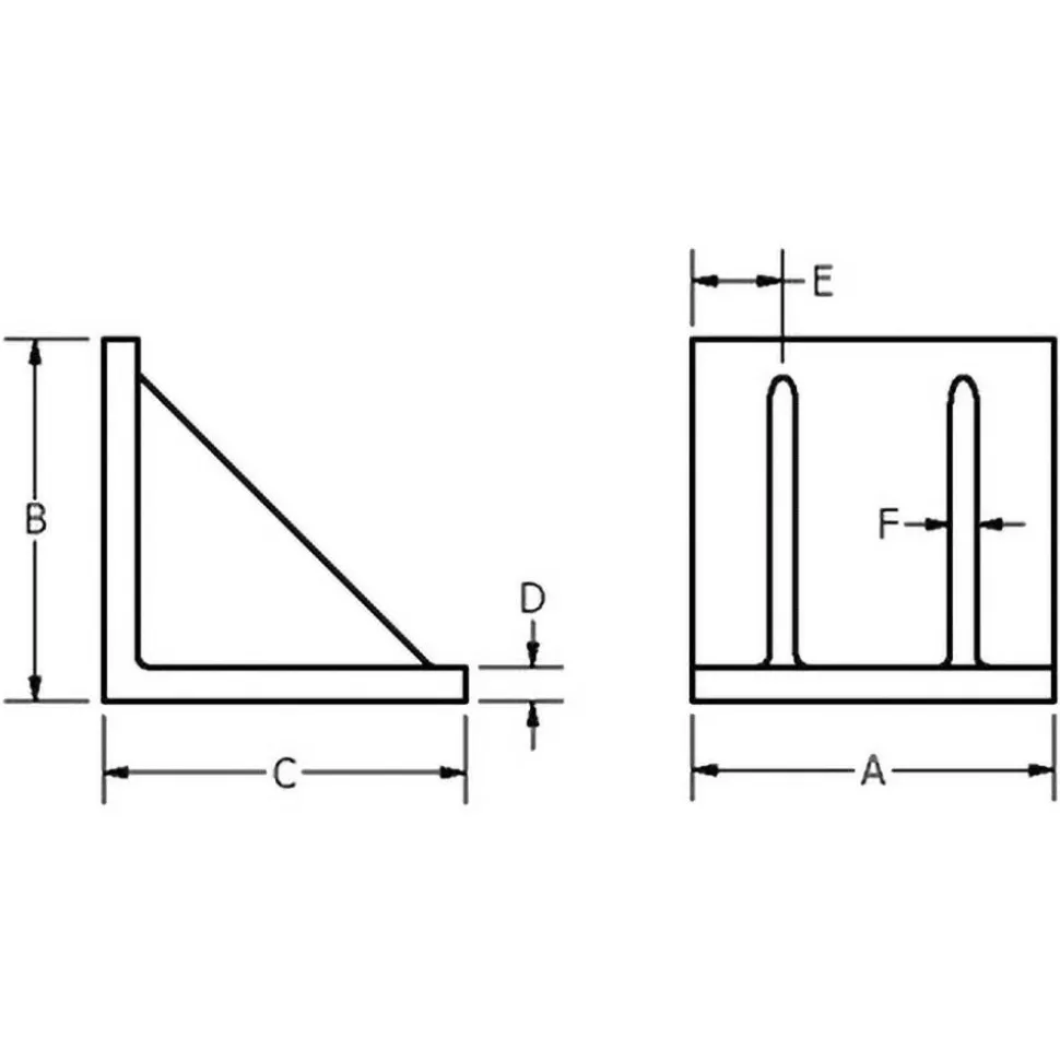 6" Wide x 6" Deep x 6" High Cast Iron Precision-Ground Angle Plate