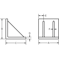 8" Wide x 8" Deep x 8" High Cast Iron Precision-Ground Angle Plate
