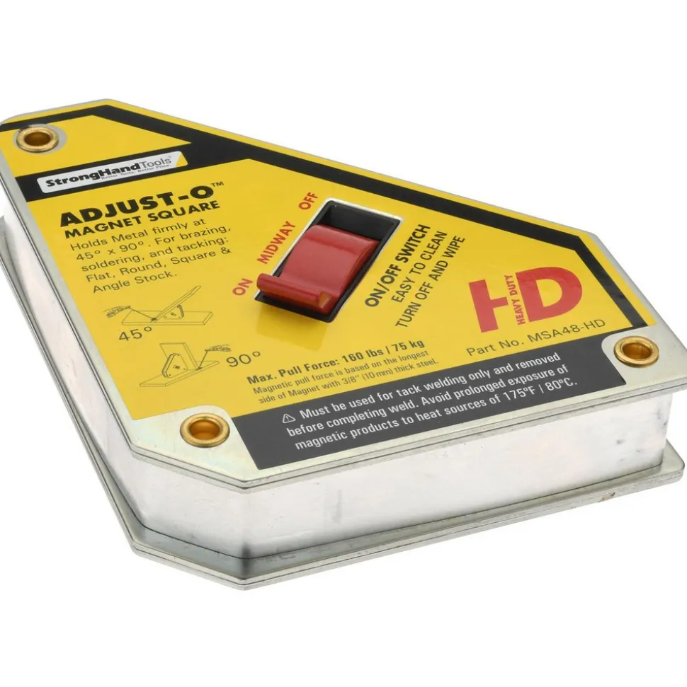 5-1/8" Wide x 1-3/8" Deep x 6" High Magnetic Welding & Fabrication Square