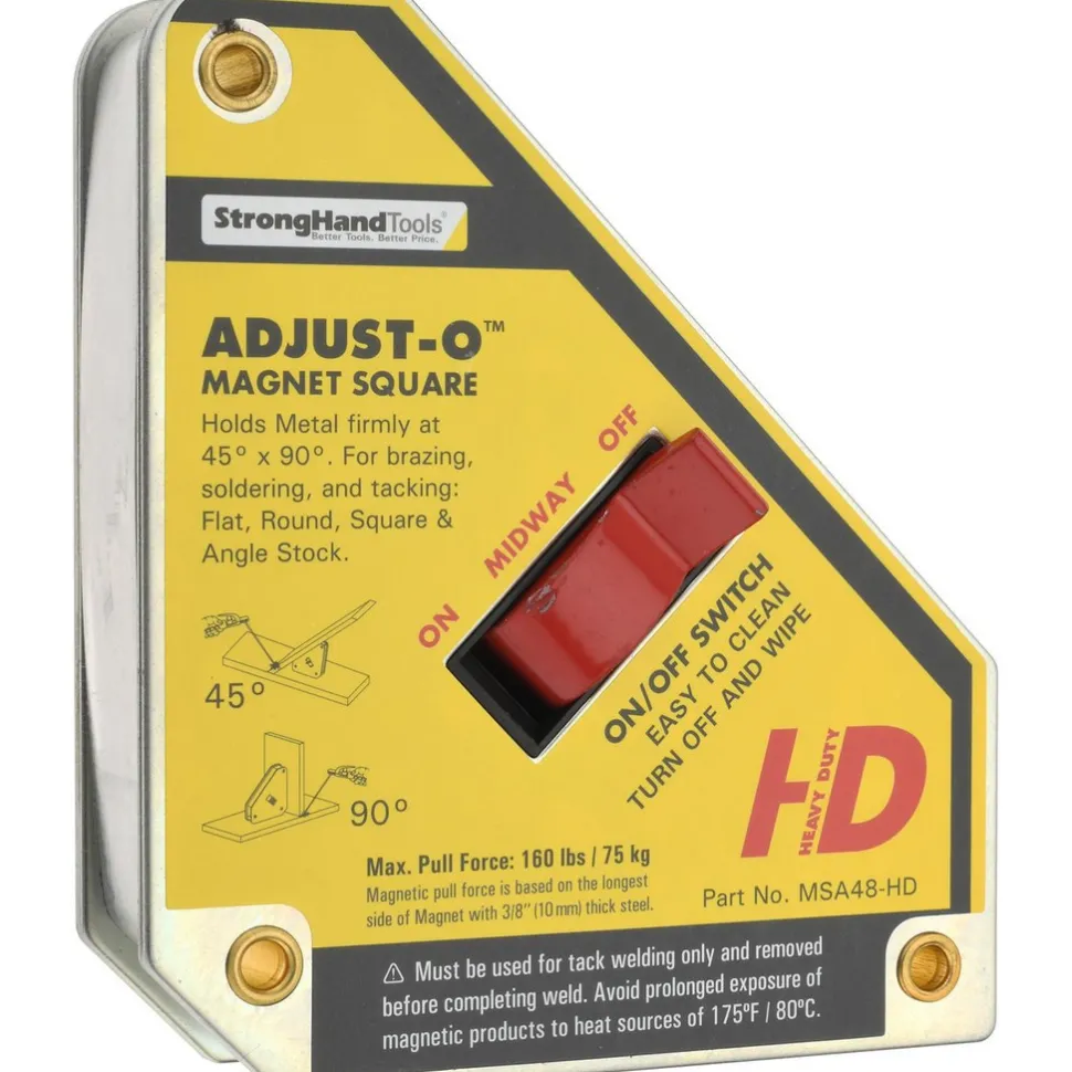 5-1/8" Wide x 1-3/8" Deep x 6" High Magnetic Welding & Fabrication Square