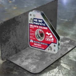 3-3/4" Wide x 3/4" Deep x 3-3/4" High, Rare Earth Magnetic Welding & Fabrication Square
